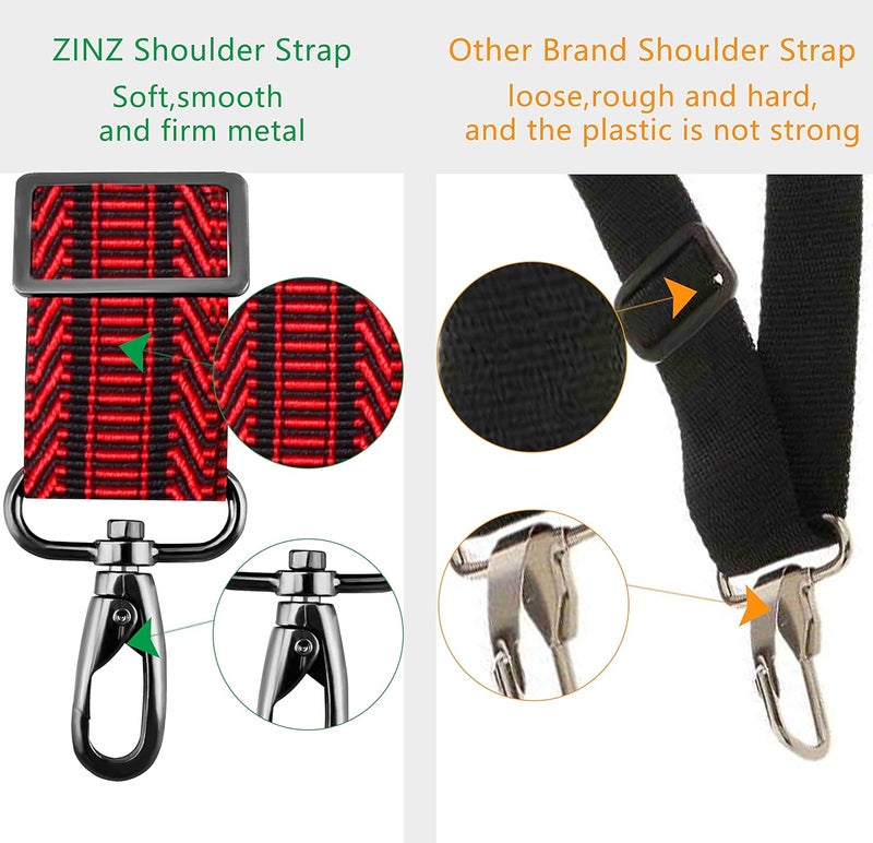 ZINZ Shoulder Strap 58" Ultra-Thick Fixed Padded and Adjustable Buckles Crossbody Strap for Briefcase Laptop Bag Luggage - Image 3